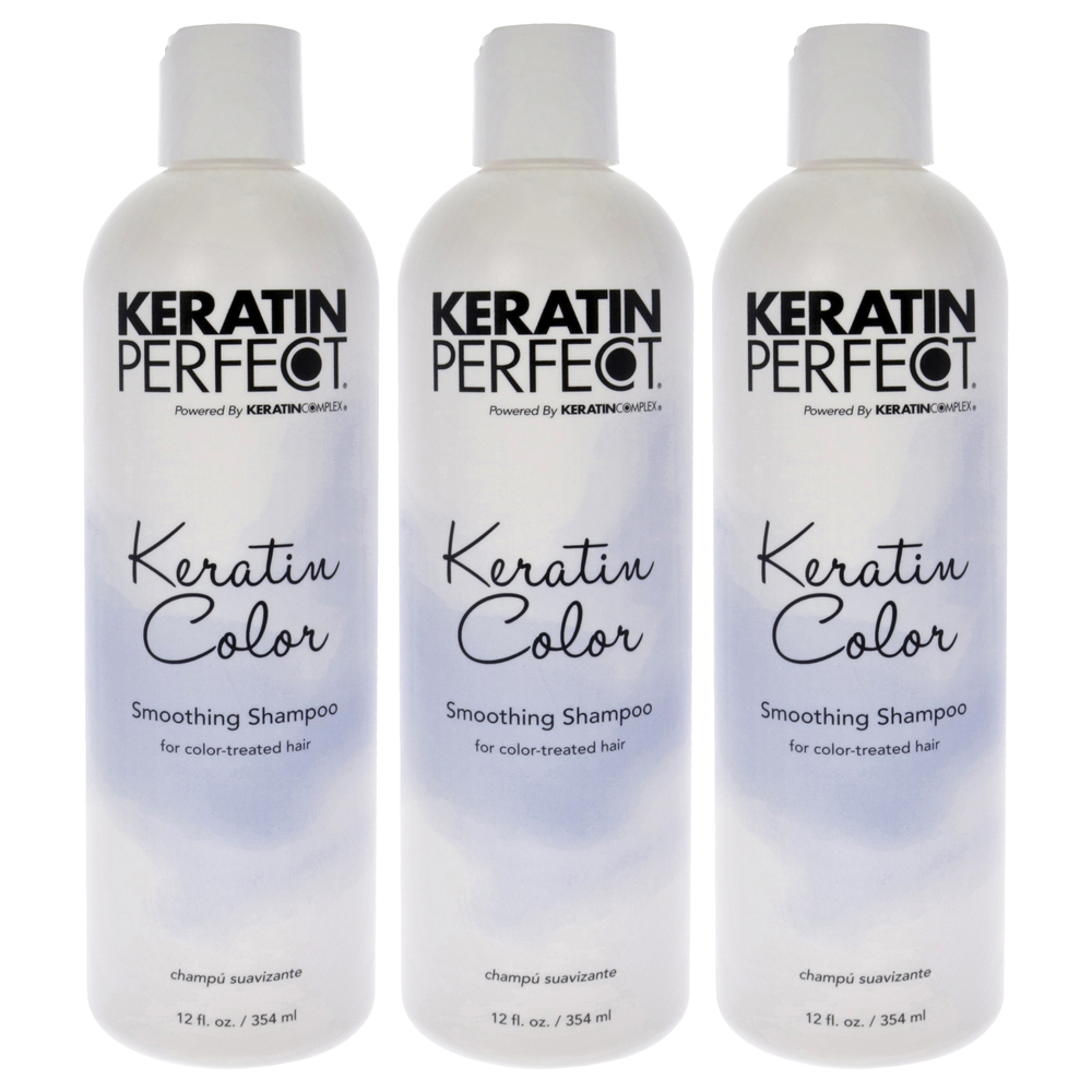 Keratin Color Shampoo - Pack of 3 by Keratin Perfect for Unisex 12 oz Shampoo